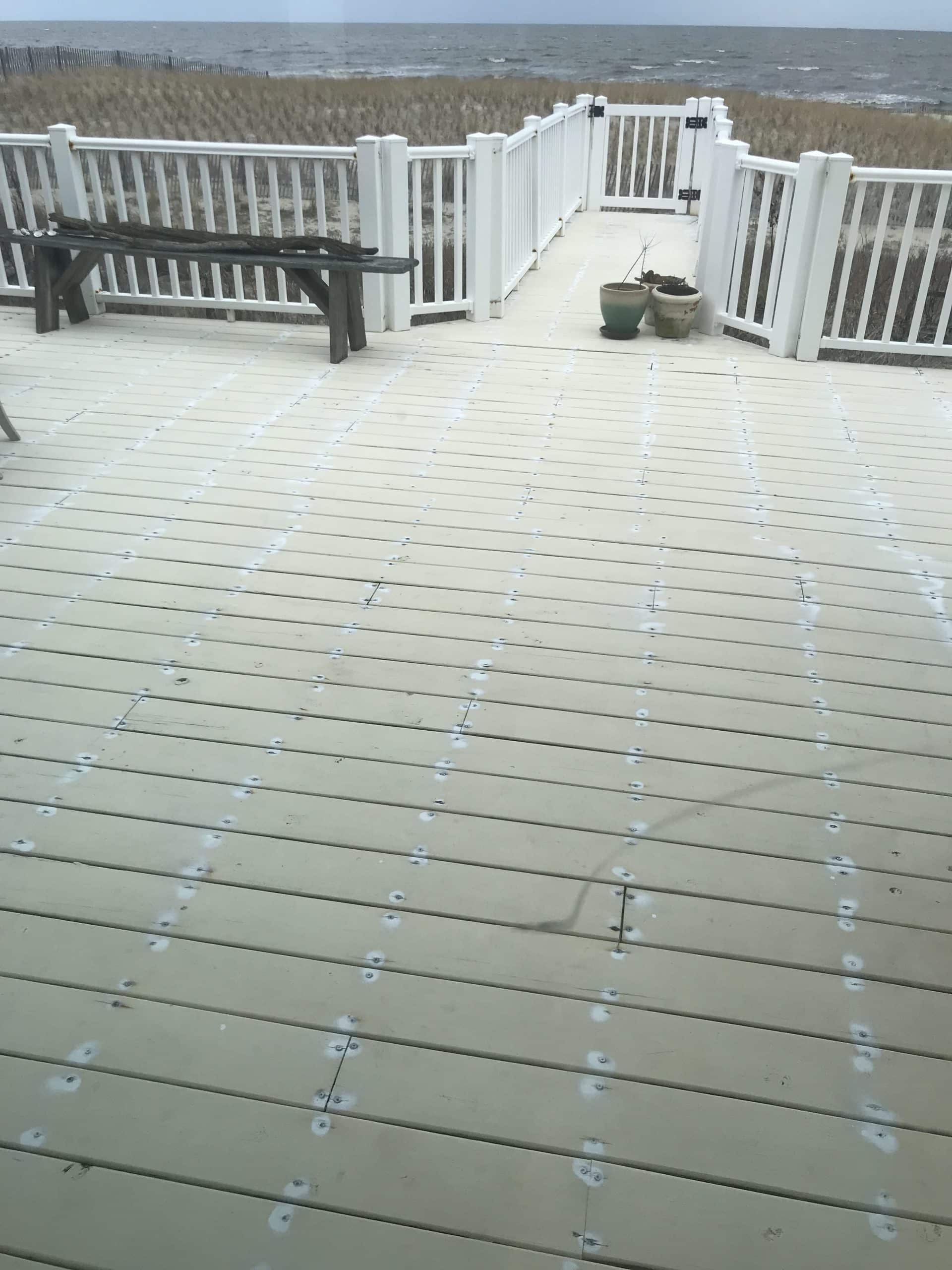 deck that needs to be repainted